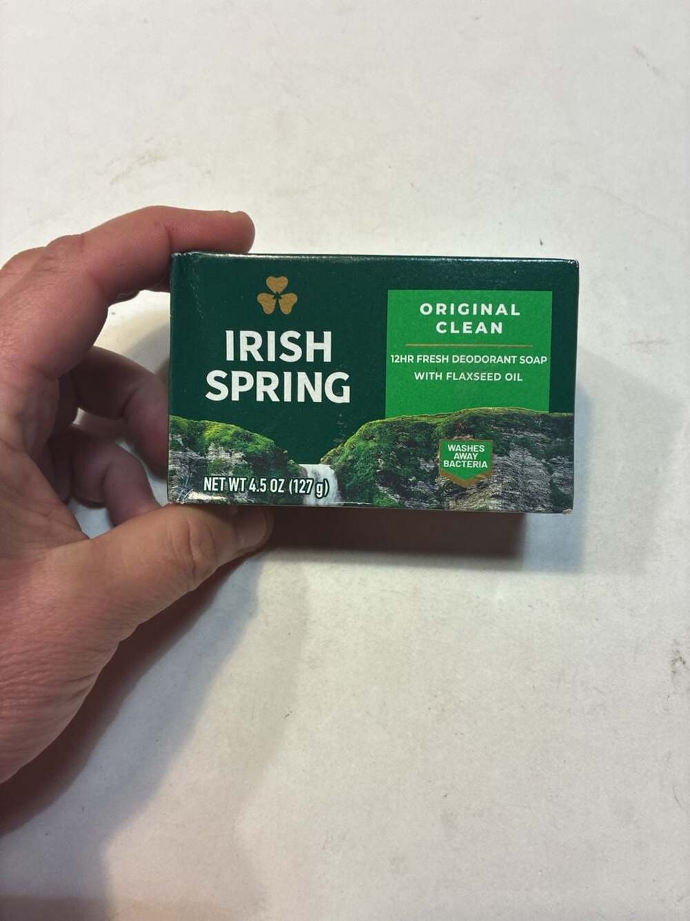 Lot of 3 Irish Spring Original Clean 12HR Fresh Deodorant Soap 4.5 oz